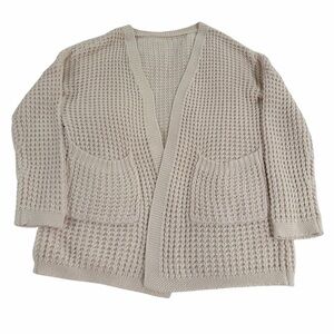 Womens Batwing Sleeve Long Cardigans Cable Knit Open Front Sweater